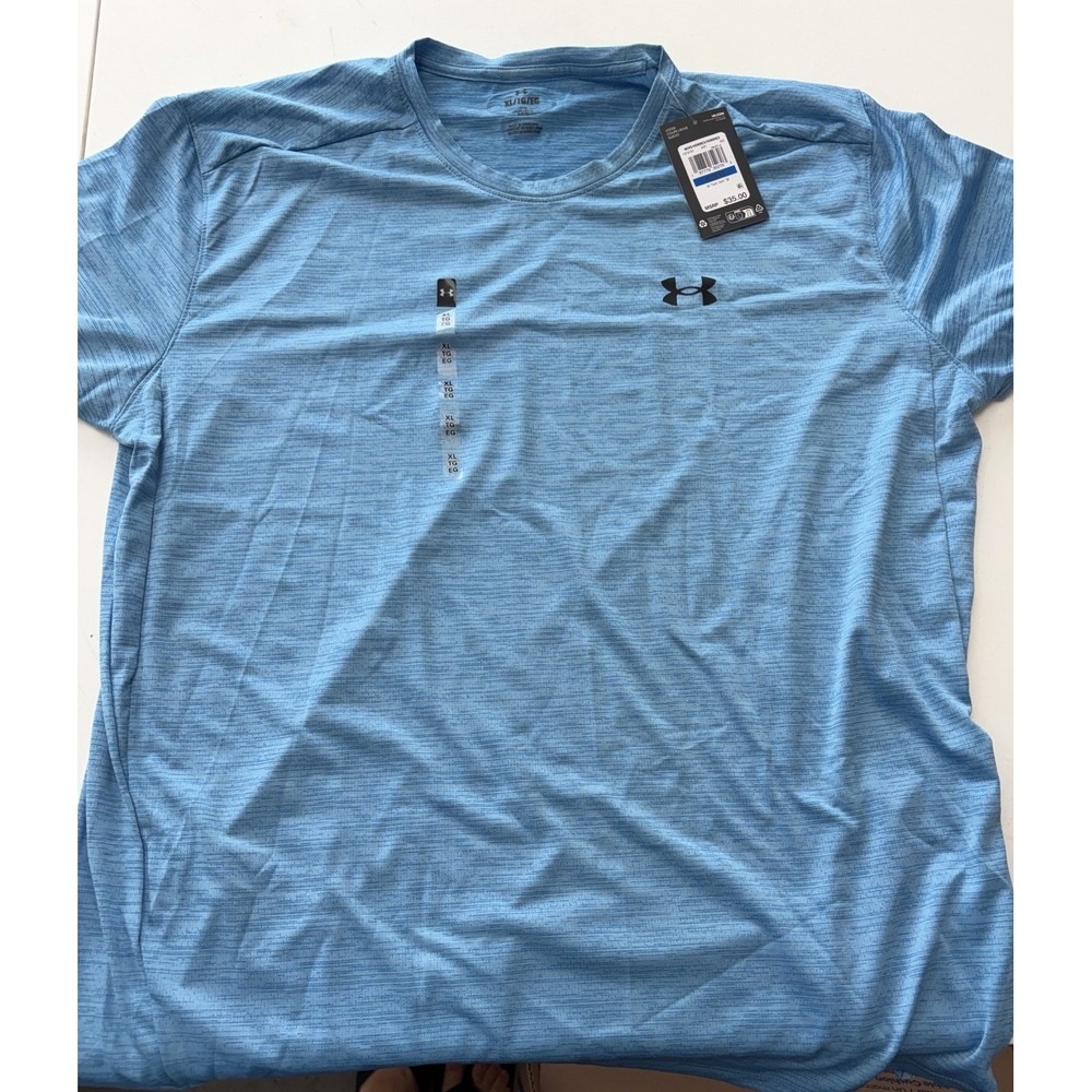 Under Amour Tech Vent Mens Tee XL. Light Blue New W Tags